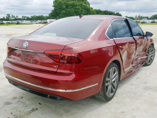 1VWDT7A34HC028420 - 2017 VOLKSWAGEN PASSAT R-L BURGUNDY photo 4