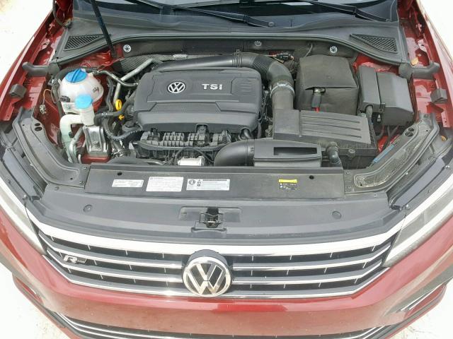 1VWDT7A34HC028420 - 2017 VOLKSWAGEN PASSAT R-L BURGUNDY photo 7