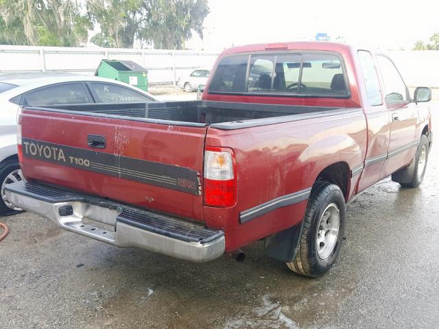 JT4TN12DXV0038427 - 1997 TOYOTA T100 XTRAC RED photo 4