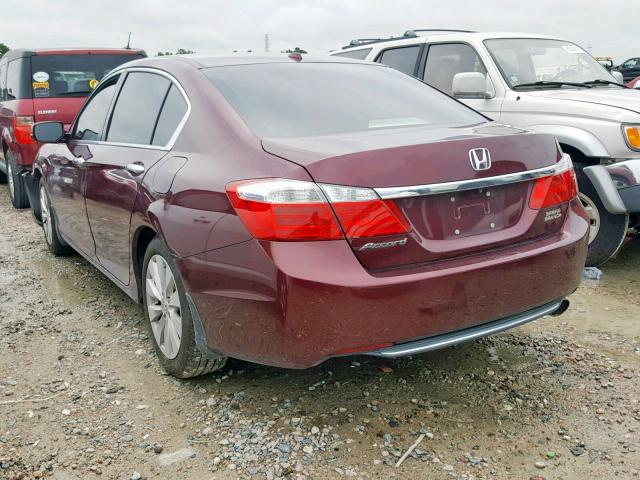 1HGCR2F82FA230039 - 2015 HONDA ACCORD EXL BURGUNDY photo 3