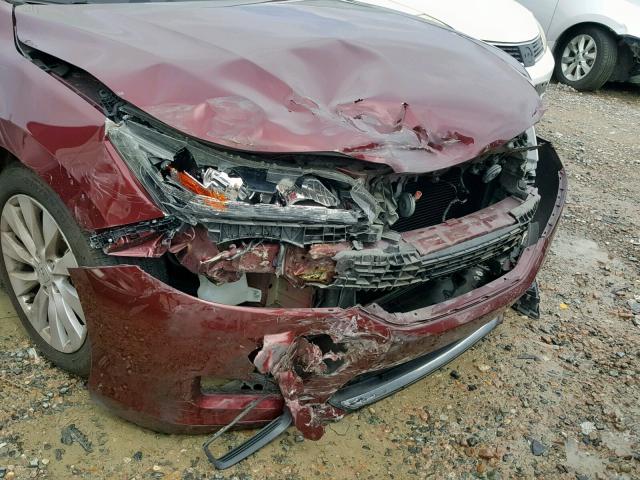 1HGCR2F82FA230039 - 2015 HONDA ACCORD EXL BURGUNDY photo 9