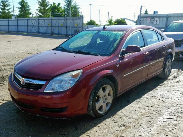 1G8ZS57NX8F209667 - 2008 SATURN AURA XE BURGUNDY photo 2