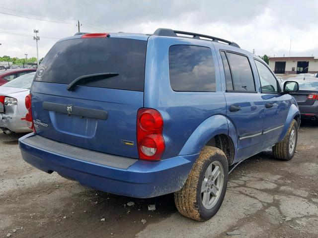 1D8HB48N28F157236 - 2008 DODGE DURANGO SL BLUE photo 4