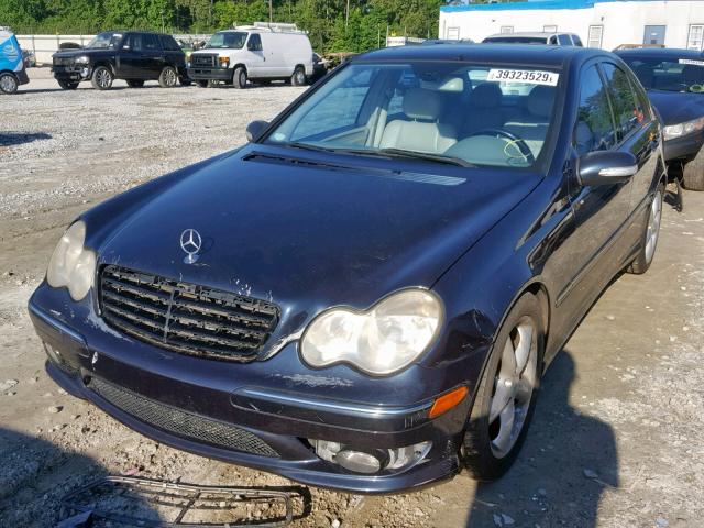 WDBRF40J75F578170 - 2005 MERCEDES-BENZ C 230K SPO BLACK photo 2