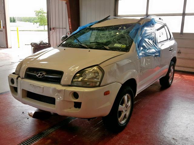 KM8JM12B45U107402 - 2005 HYUNDAI TUCSON GL WHITE photo 2