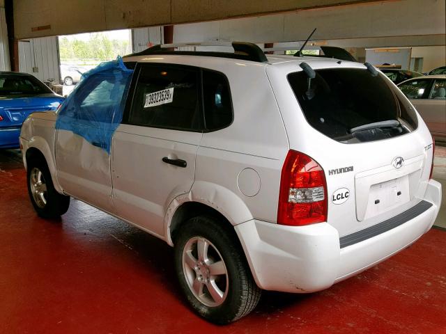 KM8JM12B45U107402 - 2005 HYUNDAI TUCSON GL WHITE photo 3