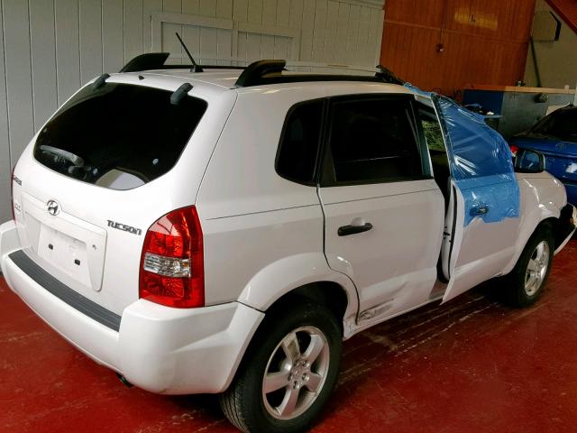 KM8JM12B45U107402 - 2005 HYUNDAI TUCSON GL WHITE photo 4