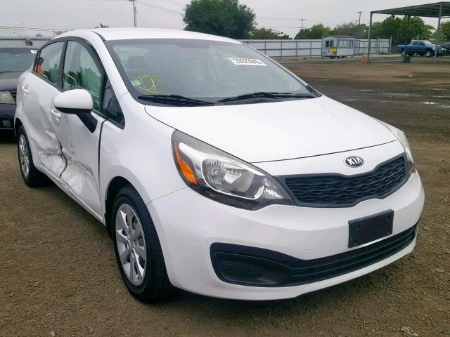 KNADM4A37D6280151 - 2013 KIA RIO LX WHITE photo 1