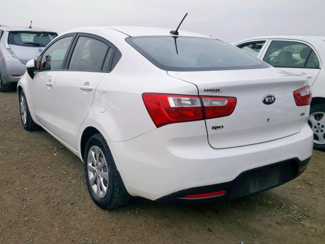 KNADM4A37D6280151 - 2013 KIA RIO LX WHITE photo 3