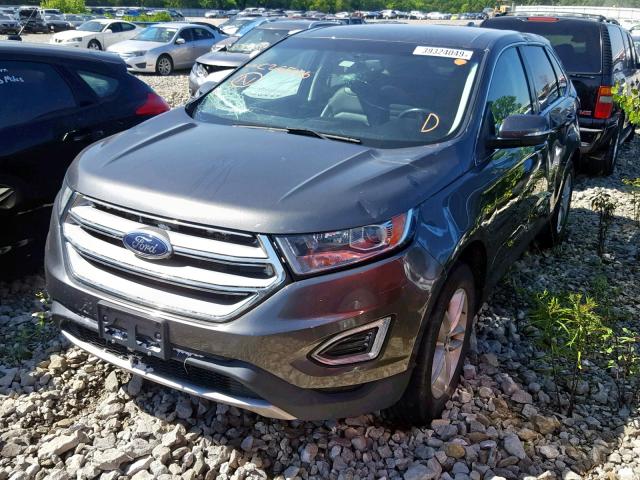 2FMTK4J82FBC26546 - 2015 FORD EDGE SEL CHARCOAL photo 2