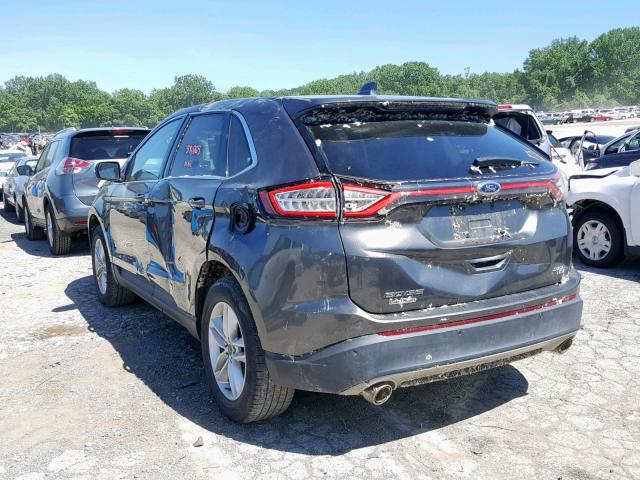 2FMTK4J82FBC26546 - 2015 FORD EDGE SEL CHARCOAL photo 3