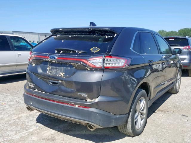 2FMTK4J82FBC26546 - 2015 FORD EDGE SEL CHARCOAL photo 4