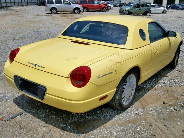 1FAHP60A32Y103448 - 2002 FORD THUNDERBIR YELLOW photo 4