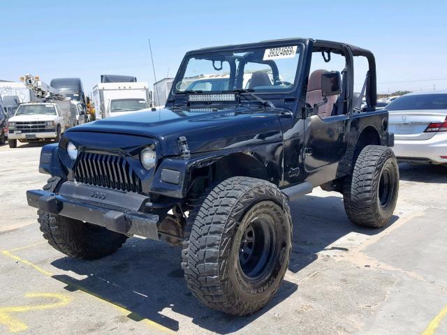 1J4FA29P6YP763172 - 2000 JEEP WRANGLER / BLACK photo 2