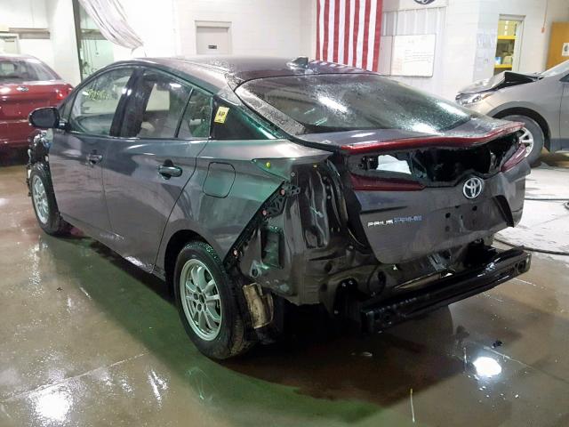 JTDKARFP0J3089812 - 2018 TOYOTA PRIUS PRIM 灰色 照片 3