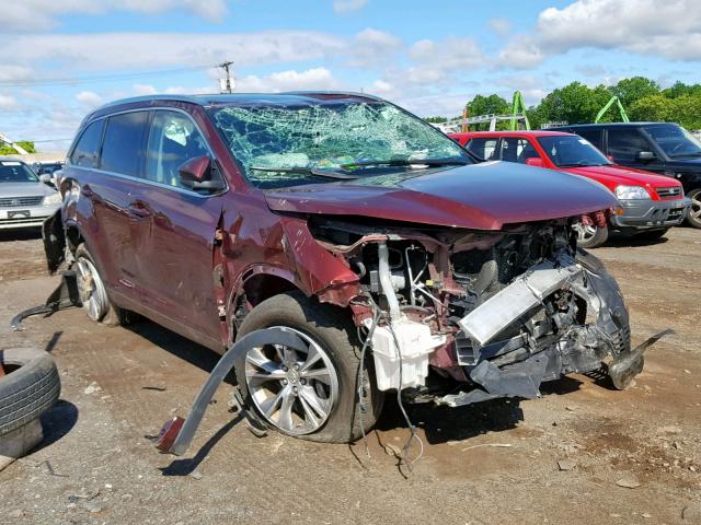 5TDJKRFH0ES066309 - 2014 TOYOTA HIGHLANDER BURGUNDY photo 1