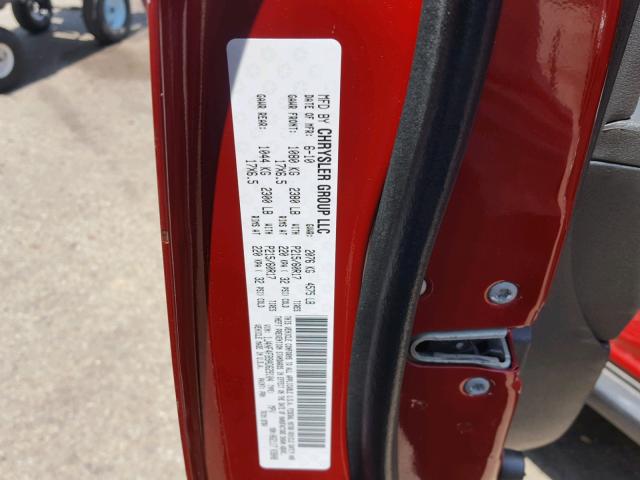 1J4NF4FB9AD629104 - 2010 JEEP COMPASS SP 红色 照片 10