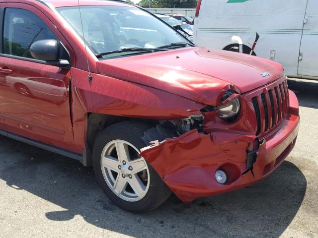1J4NF4FB9AD629104 - 2010 JEEP COMPASS SP RED photo 9