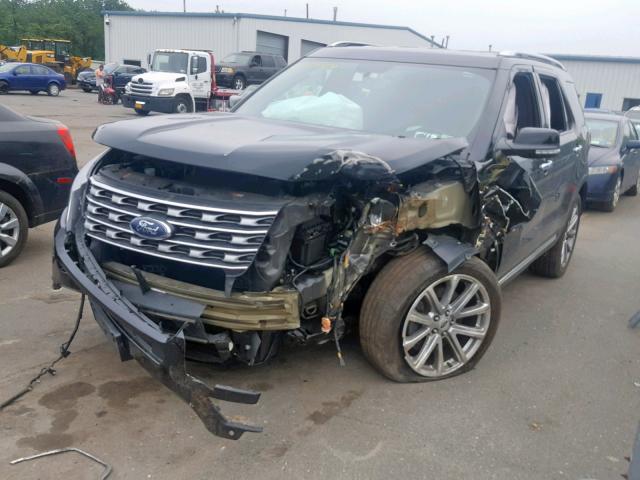 1FM5K7F81HGC22664 - 2017 FORD EXPLORER L BLACK photo 2