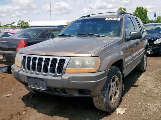 1J4GW48S61C549612 - 2001 JEEP GRAND CHER TAN photo 2