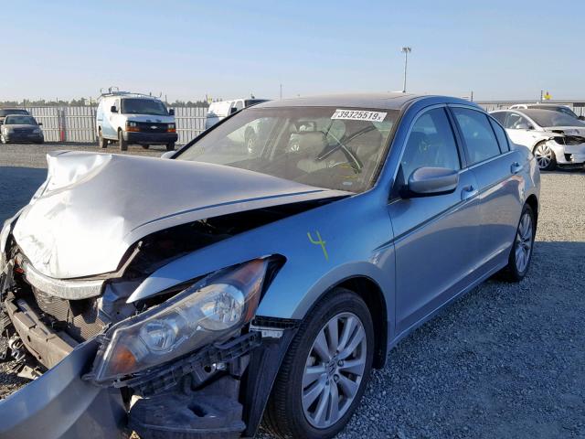 1HGCP3F86BA011347 - 2011 HONDA ACCORD EXL BLUE photo 2