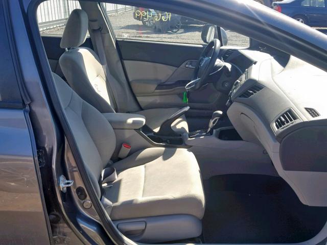 2HGFB2F55CH611727 - 2012 HONDA CIVIC LX GRAY photo 5