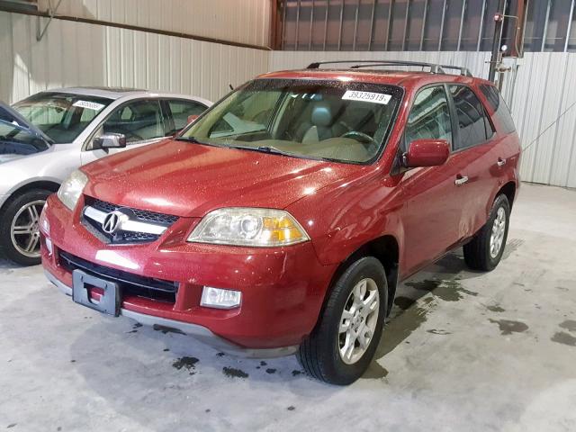 2HNYD18825H551258 - 2005 ACURA MDX TOURIN RED photo 2