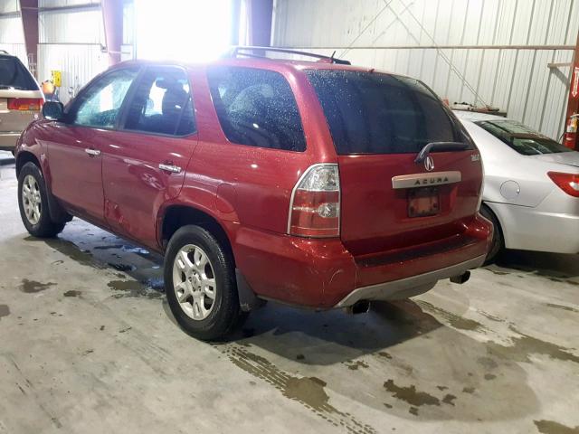 2HNYD18825H551258 - 2005 ACURA MDX TOURIN RED photo 3