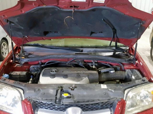 2HNYD18825H551258 - 2005 ACURA MDX TOURIN RED photo 7