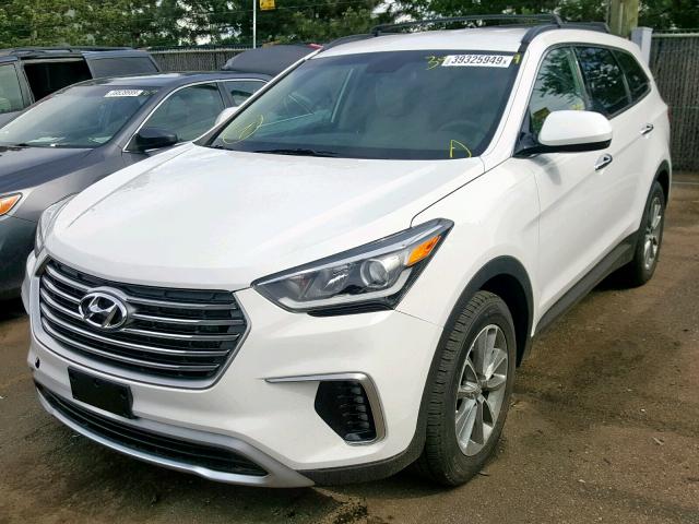 KM8SM4HF4KU300256 - 2019 HYUNDAI SANTA FE X WHITE photo 2