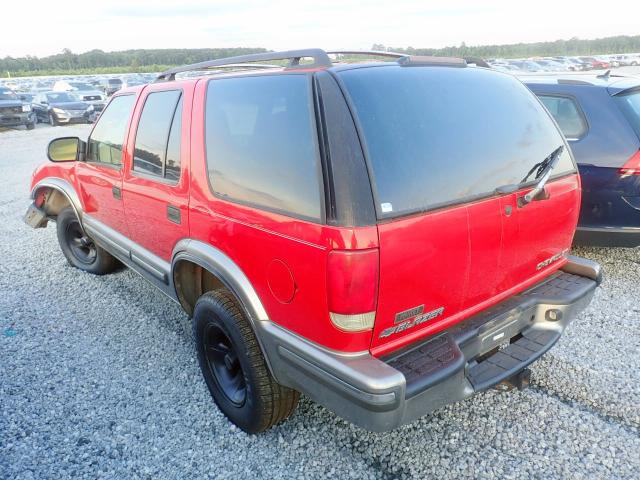 1GNCS13W0X2160589 - 1999 CHEVROLET BLAZER RED photo 3