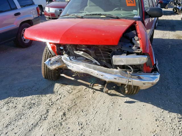 1GNCS13W0X2160589 - 1999 CHEVROLET BLAZER RED photo 9