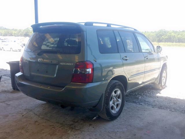 JTEGD21A070158012 - 2007 TOYOTA HIGHLANDER GREEN photo 4