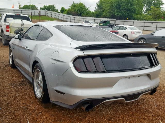 1FA6P8CF9F5347879 - 2015 FORD MUSTANG GT SILVER photo 3