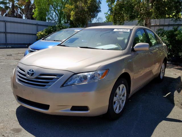 4T1BB46K88U040488 - 2008 TOYOTA CAMRY HYBR TAN photo 2