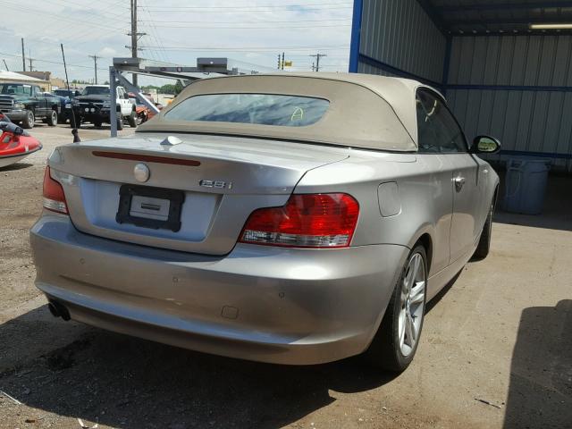 WBAUL73579VJ76999 - 2009 BMW 128 I GRAY photo 4