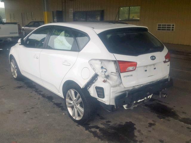 KNAFW5A31C5604126 - 2012 KIA FORTE SX WHITE photo 3