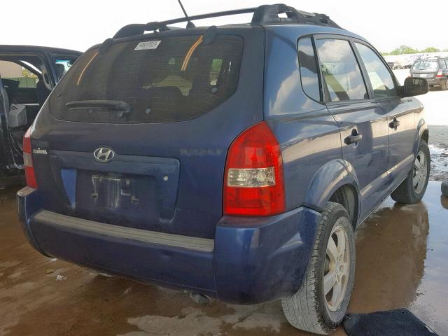 KM8JM12B55U212997 - 2005 HYUNDAI TUCSON GL BLUE photo 4