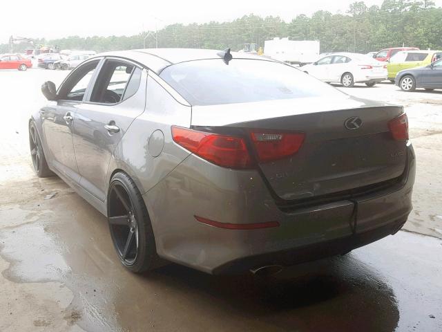 5XXGN4A74FG404865 - 2015 KIA OPTIMA EX GRAY photo 3