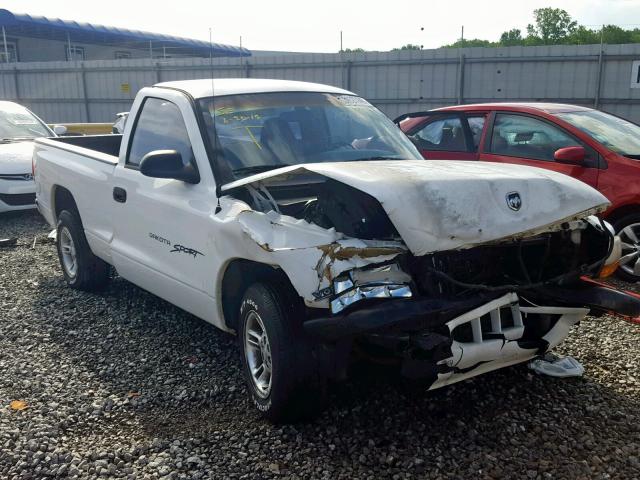 1B7FL26X9YS534101 - 2000 DODGE DAKOTA WHITE photo 1