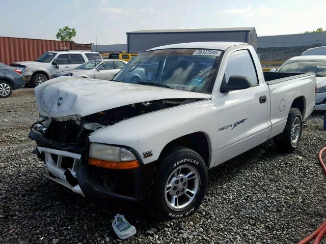 1B7FL26X9YS534101 - 2000 DODGE DAKOTA WHITE photo 2