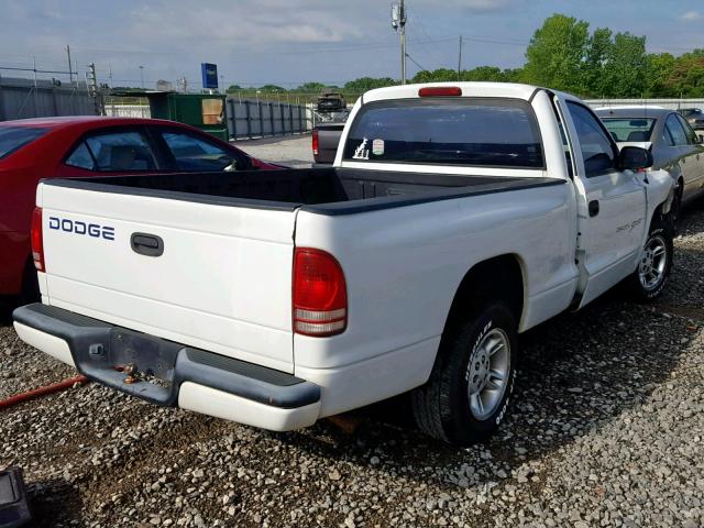 1B7FL26X9YS534101 - 2000 DODGE DAKOTA WHITE photo 4