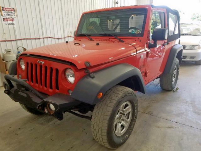 1C4AJWAG8FL716992 - 2015 JEEP WRANGLER S ORANGE photo 2