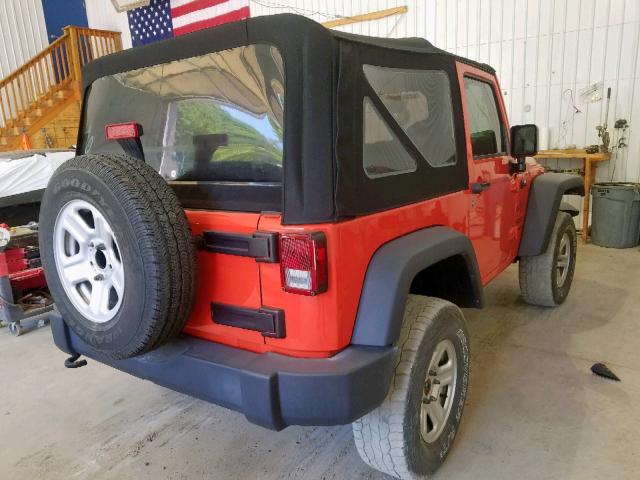 1C4AJWAG8FL716992 - 2015 JEEP WRANGLER S ORANGE photo 4