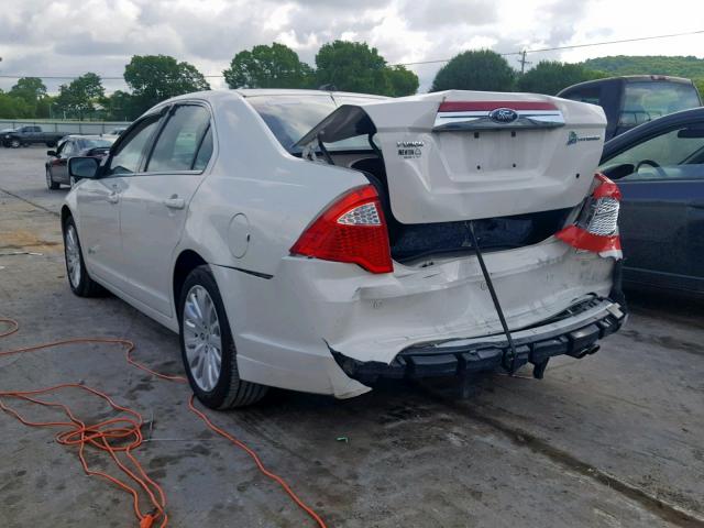 3FADP0L32CR254483 - 2012 FORD FUSION HYB WHITE photo 3