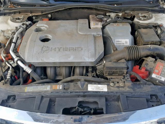 3FADP0L32CR254483 - 2012 FORD FUSION HYB WHITE photo 7