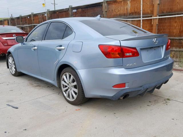 JTHCK262372018517 - 2007 LEXUS IS 250 BLUE photo 3