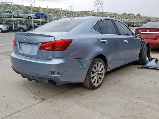 JTHCK262372018517 - 2007 LEXUS IS 250 BLUE photo 4