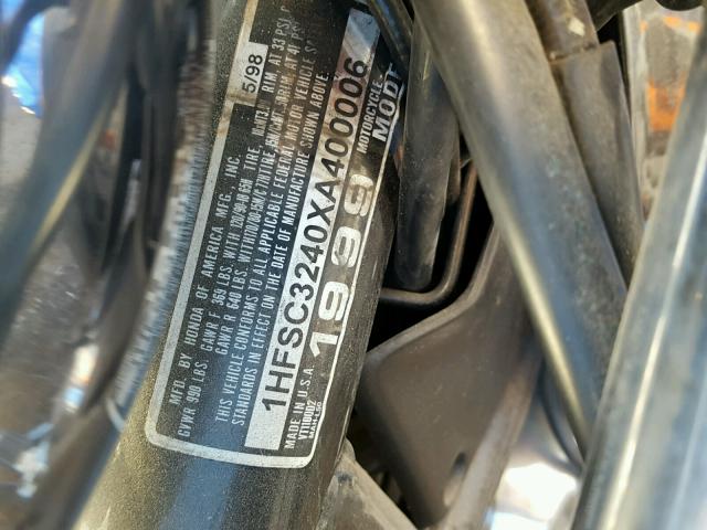 1HFSC3240XA400006 - 1999 HONDA VT1100 D2 TWO TONE photo 10