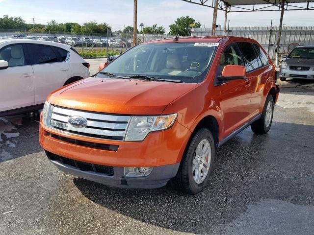 2FMDK38C88BA77510 - 2008 FORD EDGE SEL ORANGE photo 2